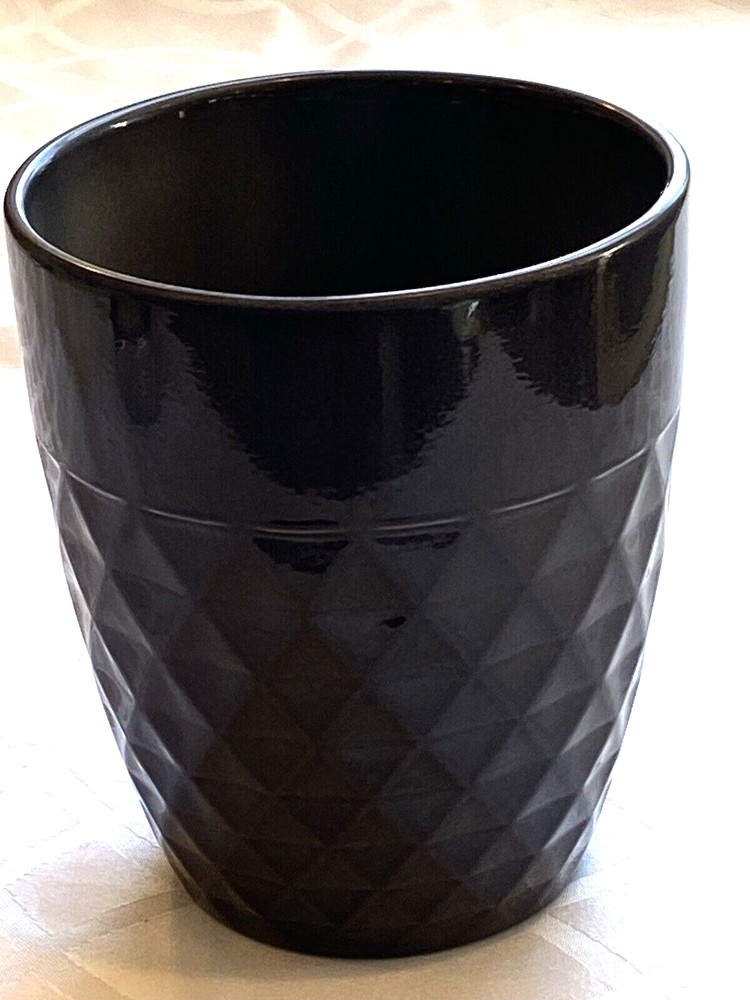 Pottery Planter Dark Grey  Made In Germany 6 Inch