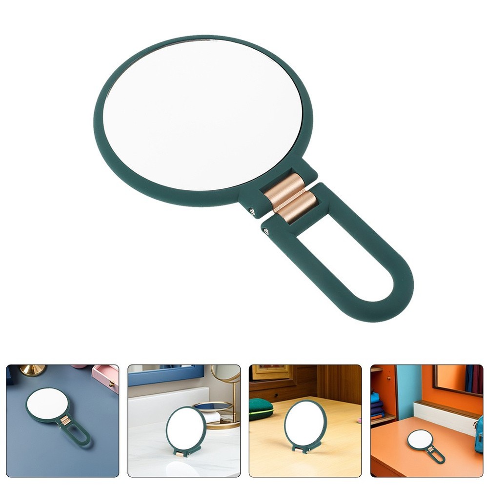 2 Pcs Double Sided Mirror Handheld Double-sided 15x Magnification