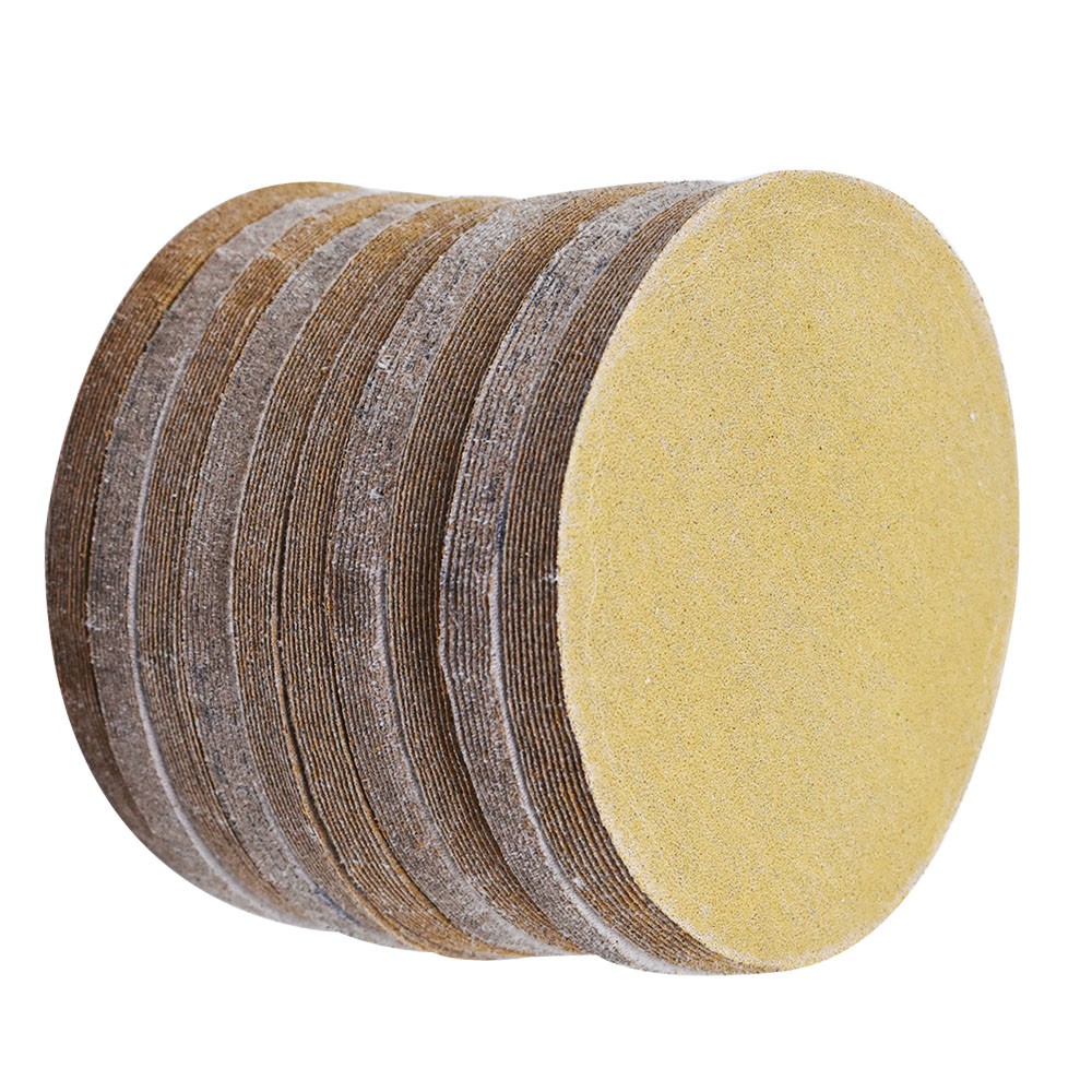 100 Pack 6" 320 Grit NO-Hole New DiscsHook Loop Pads Sanding Disc Flocking