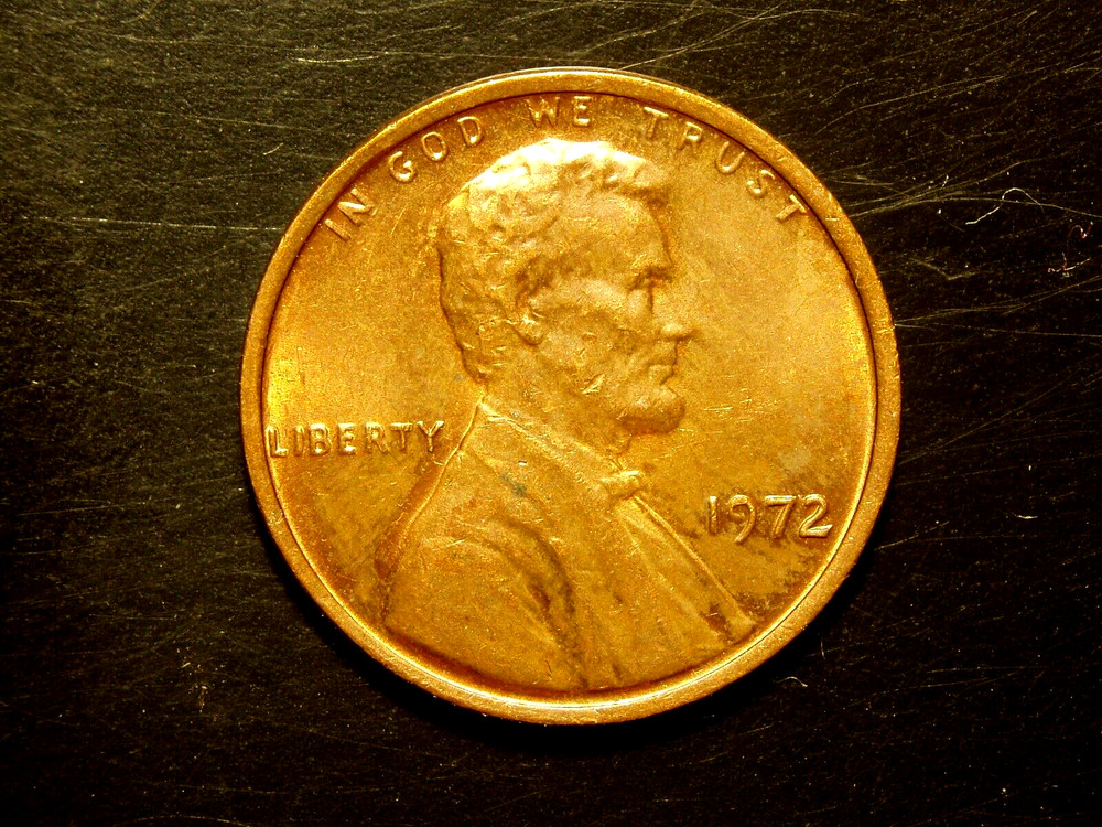 1972  AU LINCOLN MEMORIAL CENT #19