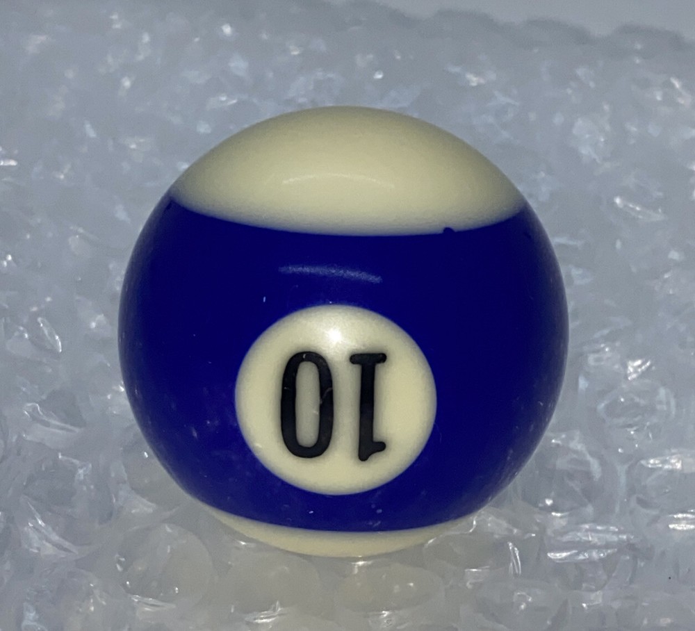Replacement 1.5" Mini Billiard Pool Ball #10 Blue Stripe.