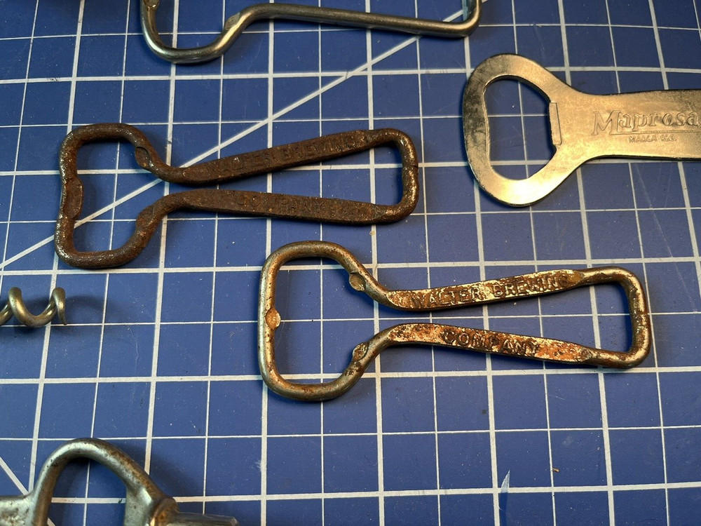 7 Vintage Bottle Openers Corkscrews Peeing Boy Walter Brewing Maprosa