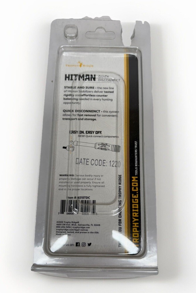 Trophy Ridge Stabilizer Hitman Quick Disconect AS15TDC 32426