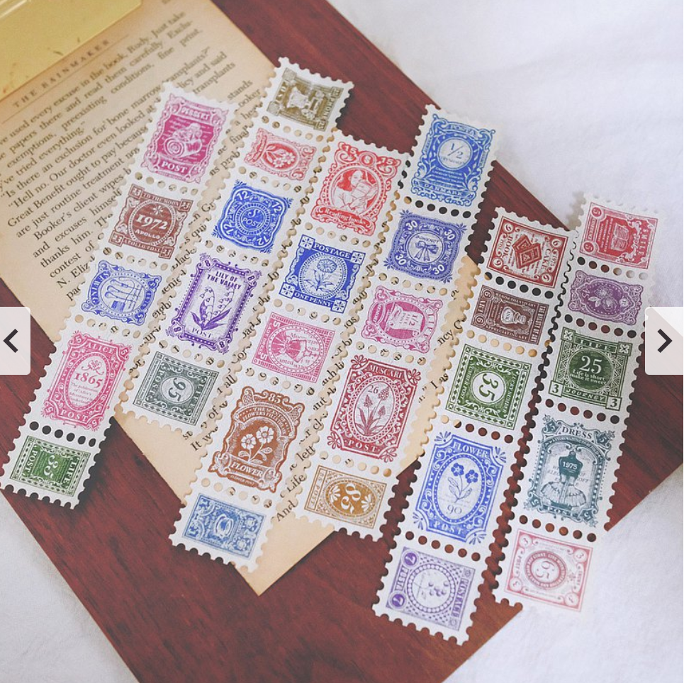 Retro Stamps 2.5cm WASHI SAMPLE LOOP