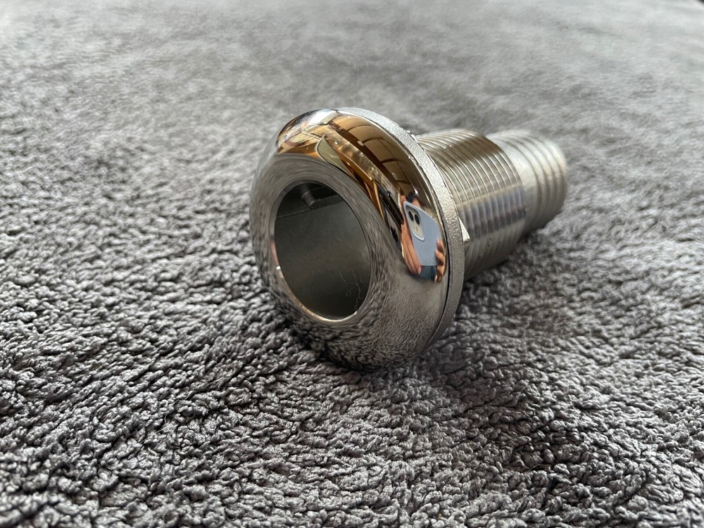 Boat Barbed Through Hull Fitting 1" 316 Stainless