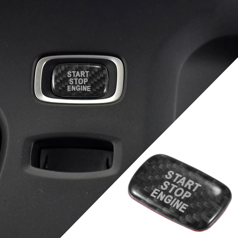 Real Carbon Fiber Car Push Start/Stop Engine start Button Switch