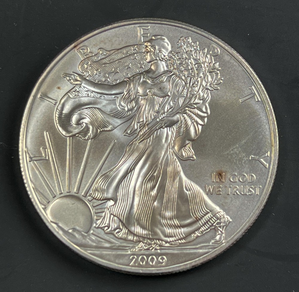 2009 $1 Silver Eagle Beautiful Toning with case🔥