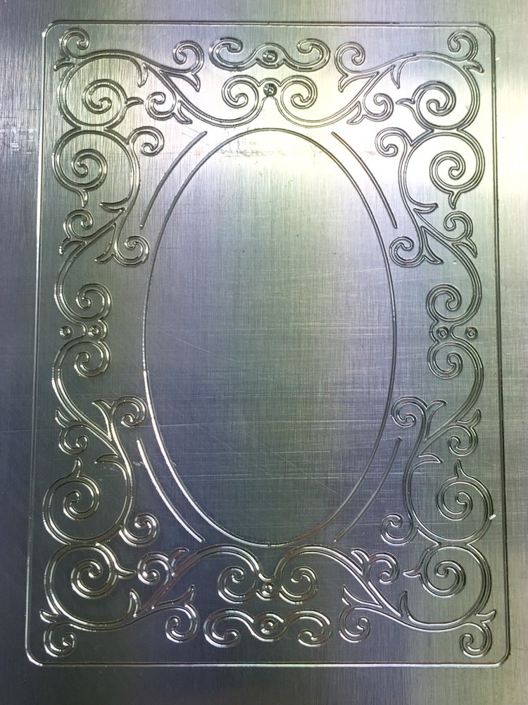 MASTER HEIRLOOM SCROLL WORK SOLID BRASS ENGRAVING PLATE FOR NEW HERMES FONT TRAY