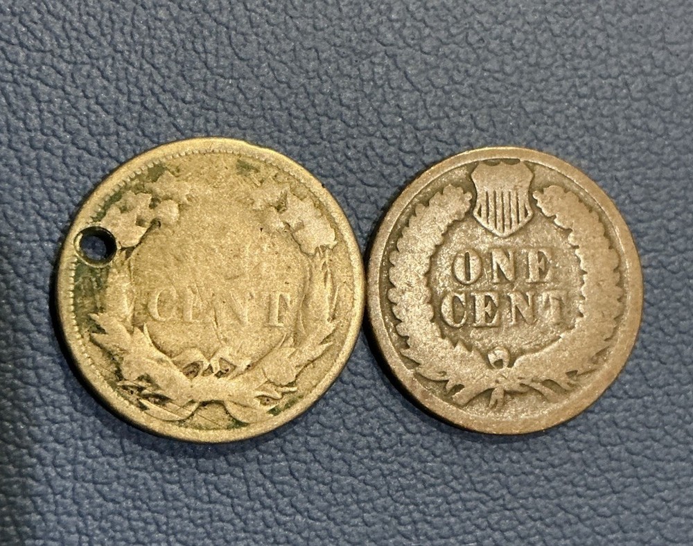 1857 Flying Eagle & 1882 Indian Cent