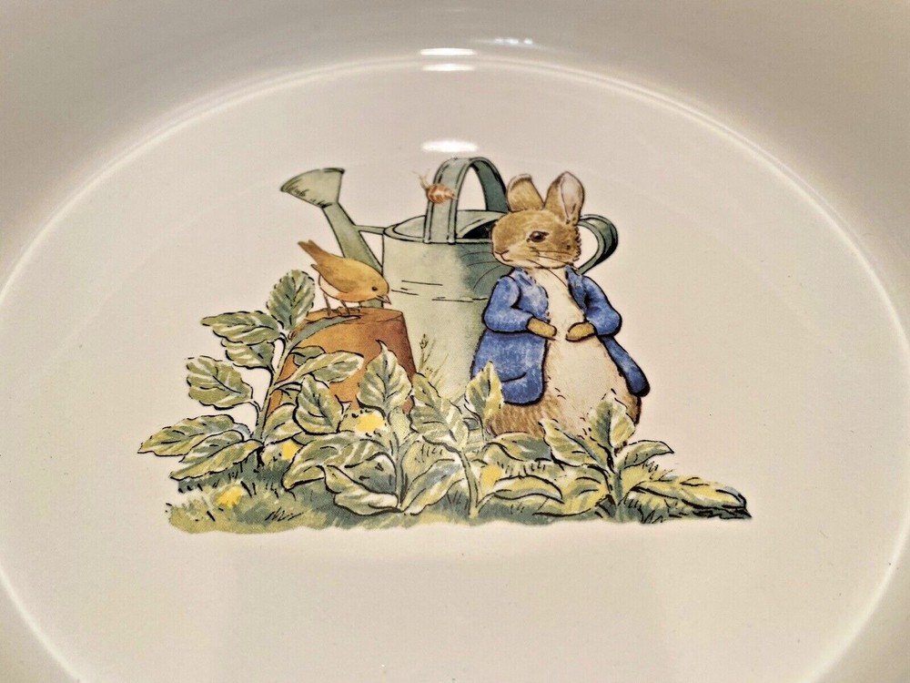 Beatrix Potter Peter Rabbit Easter Porcelain Vegetable Serving Bowl 9" NEW