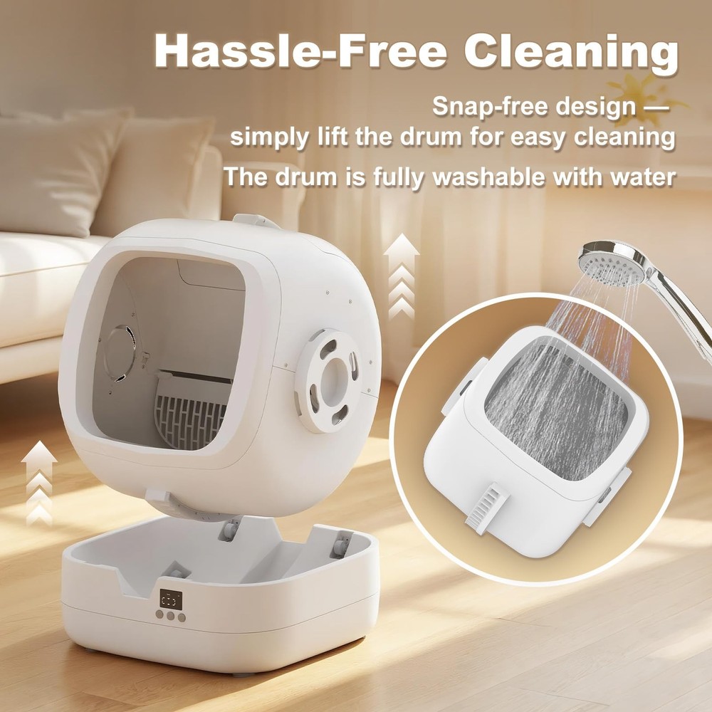 Mintakawa Automatic Cat Litter Box Self Cleaning - APP Control Medium, White