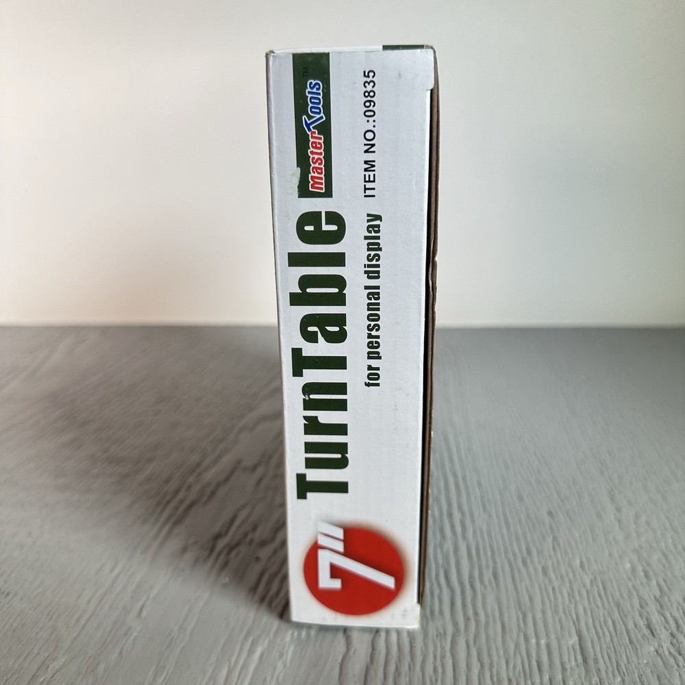 Master Tools 7” Motorized Display Turntable w/ Mirror Base 2-Speed Rotation NIB