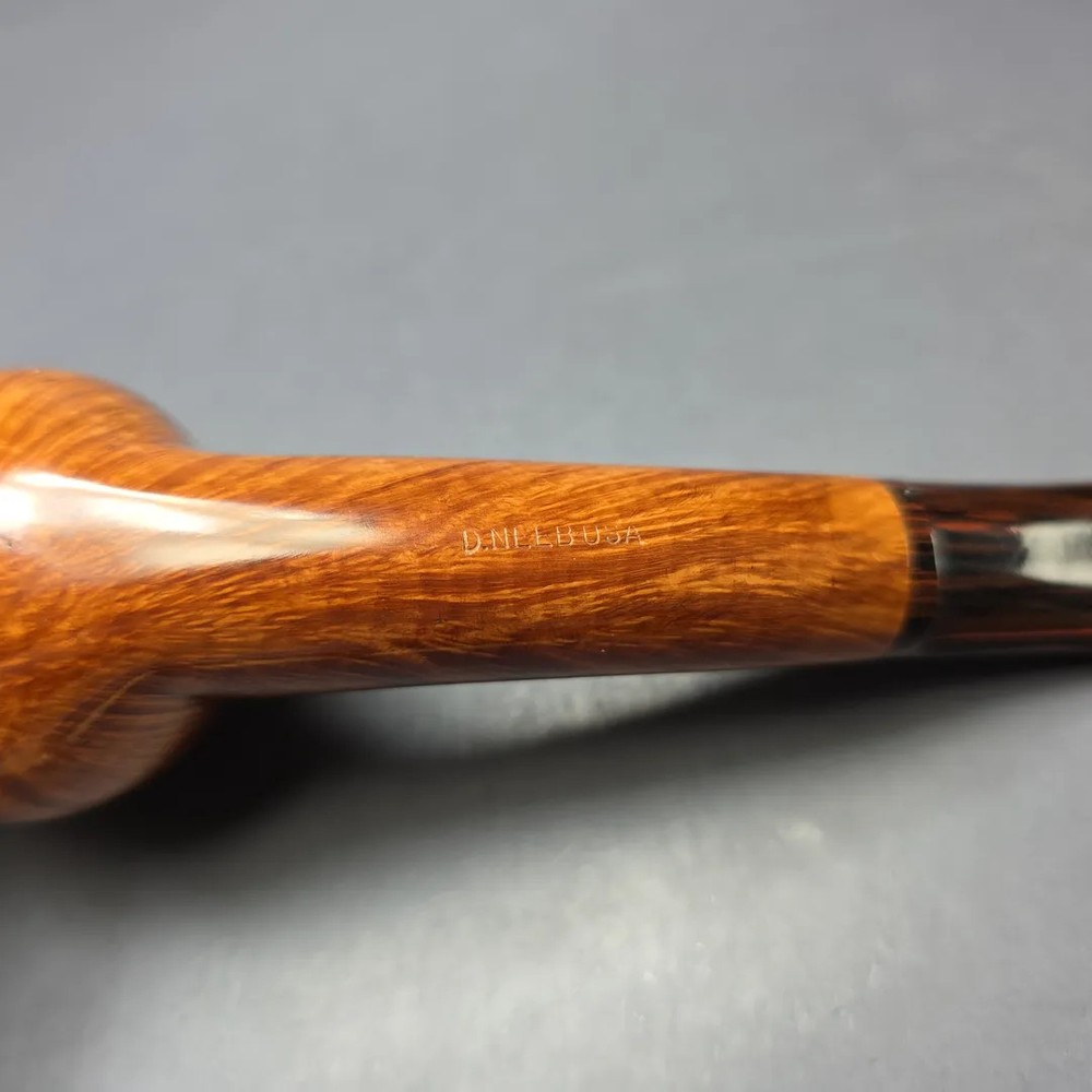 Dave Neeb Smooth Long Shank Apple Handmade Briar Pipe, New