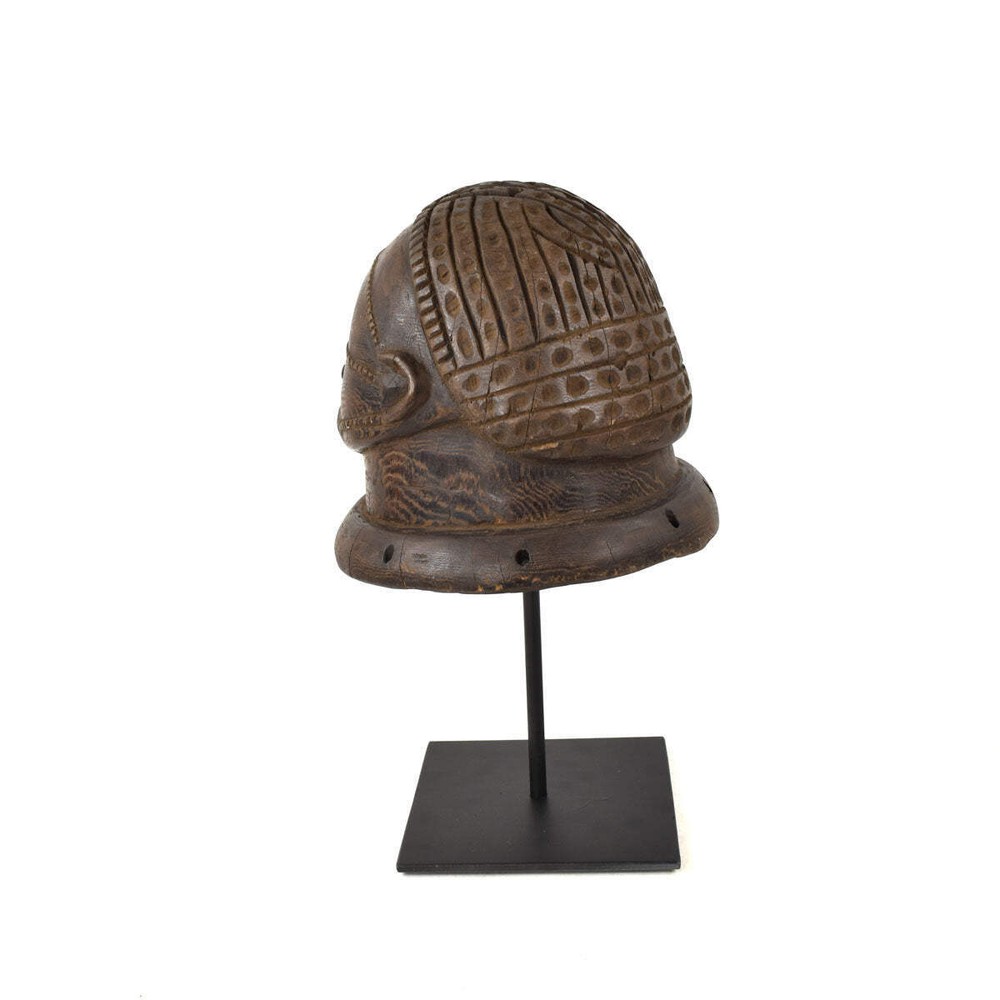 Tabwa Helmet Mask on Custom Stand Congo