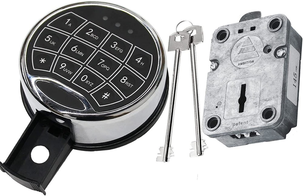 Ambition UL Electronic Safe Lock Replacement Left Hand Swingbolt Lock With 2Key