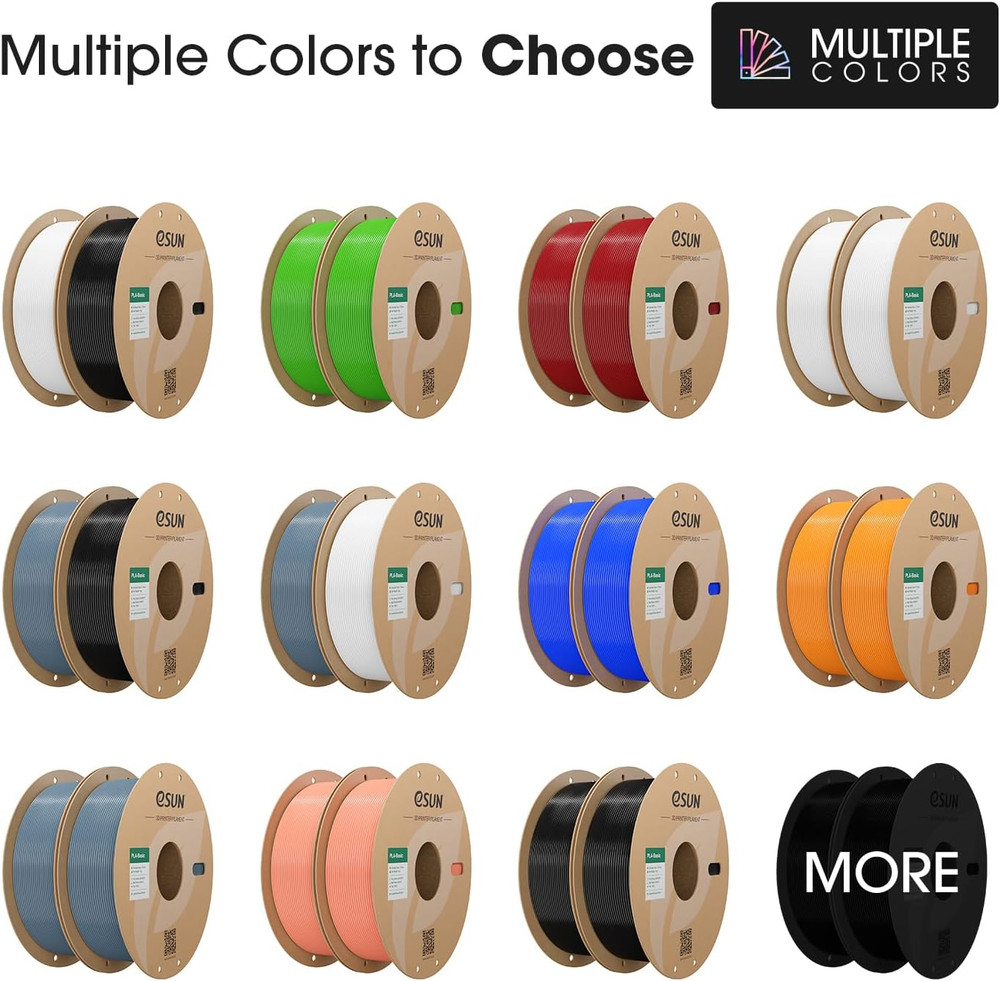 High Speed PLA Basic Filament 1 75mm 2 Spools 1KG Each Cold White