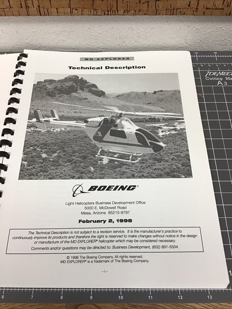 Boeing MD Explorer Helicopter Technical Description New QU-1