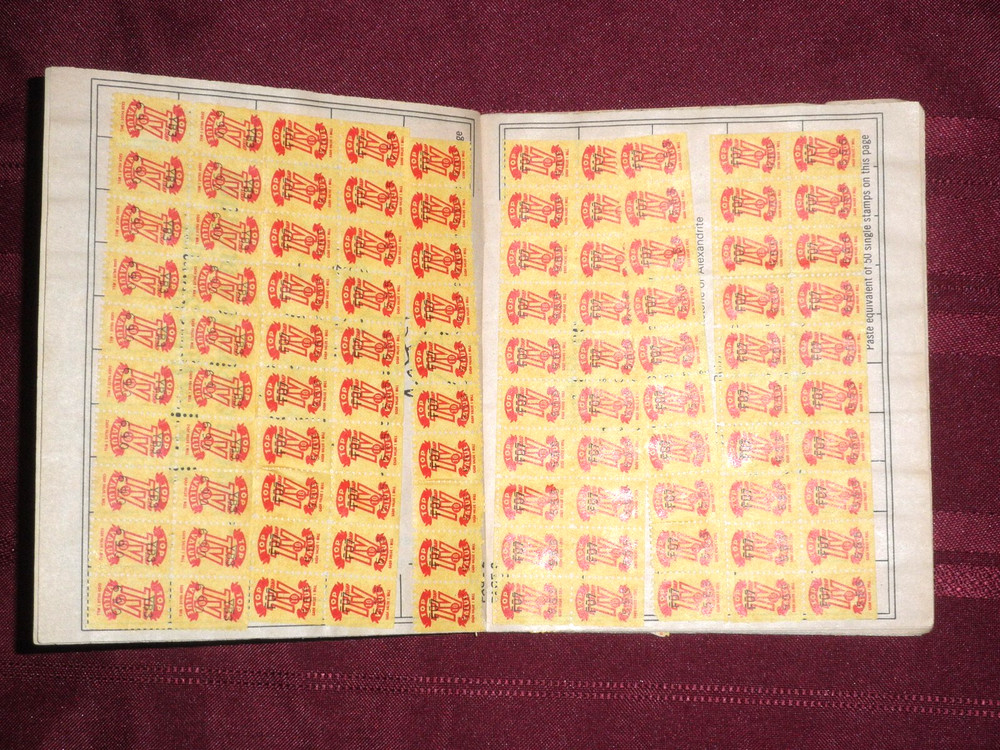 TOP VALUE STAMPS SAVER BOOK (almost full)