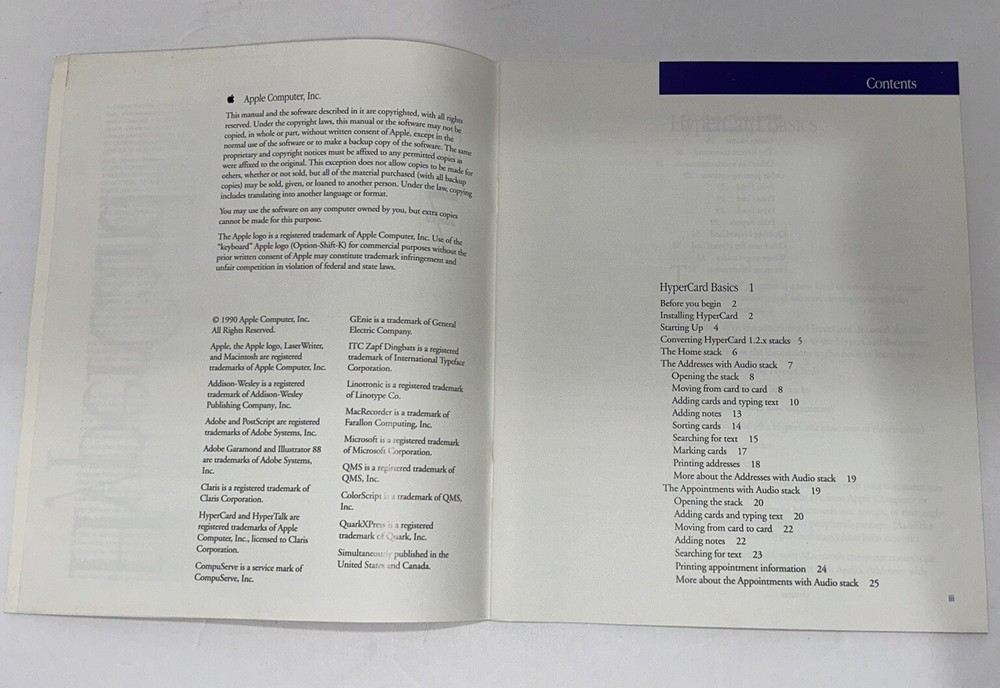 Macintosh Hyper Card Basics System 7 Guide 1990 Macintosh Collector Vintage