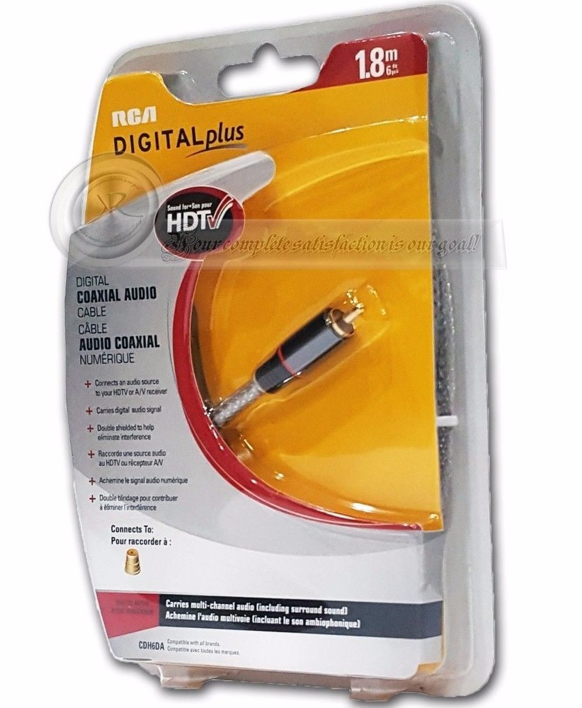 RCA Digital Plus Coaxial Audio Cable (6ft) (Brand New Sealed)