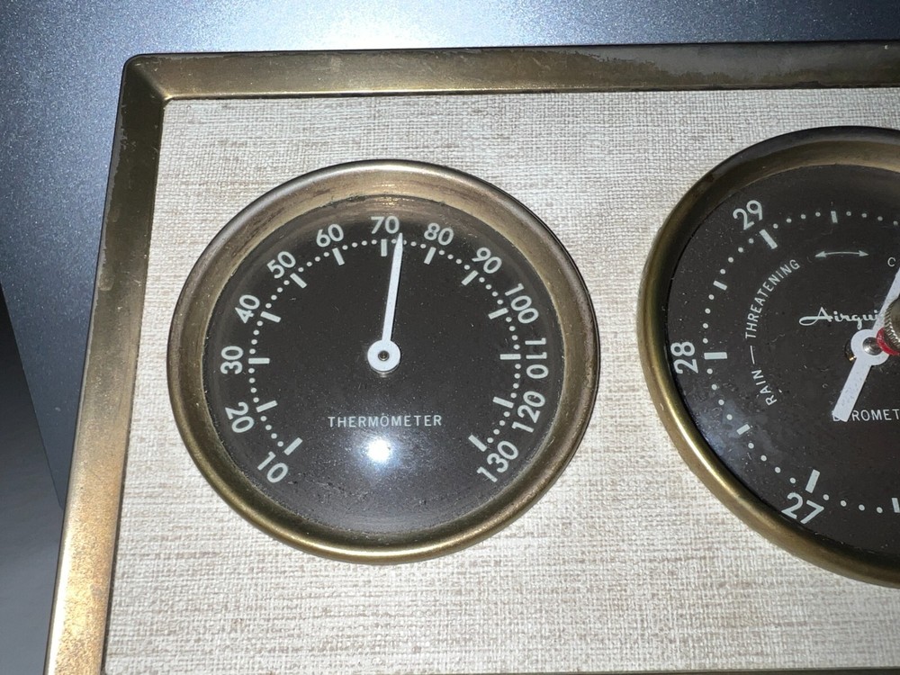 Airguide Thermometer Hygrometer Barometer 3 Dial Station