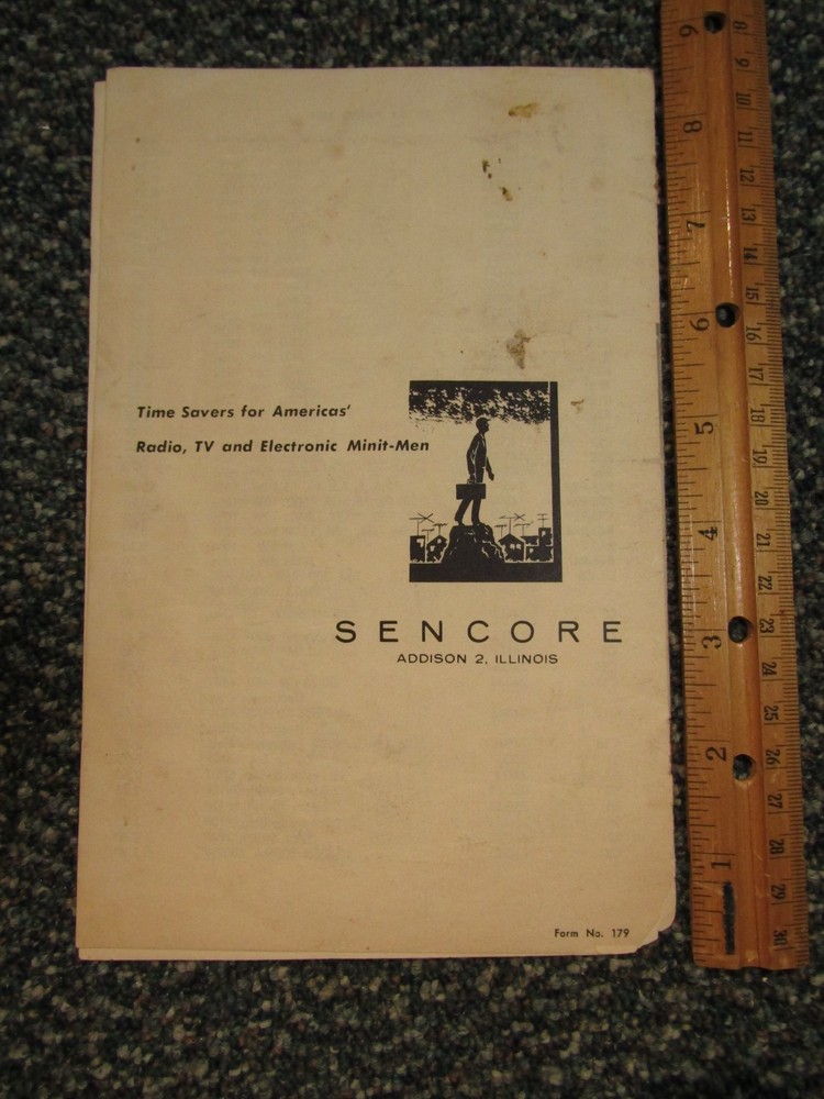 Sencore RC121 Sencore Substitutor Electrical Tester Manual w/ Schematics