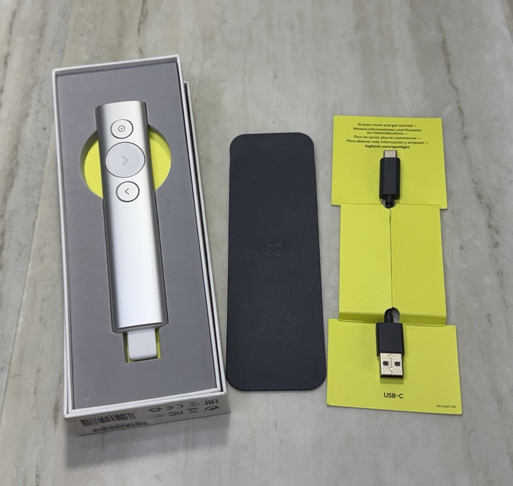 Logitech Spotlight Presentation Remote - Advanced Digital Highlighting Silver