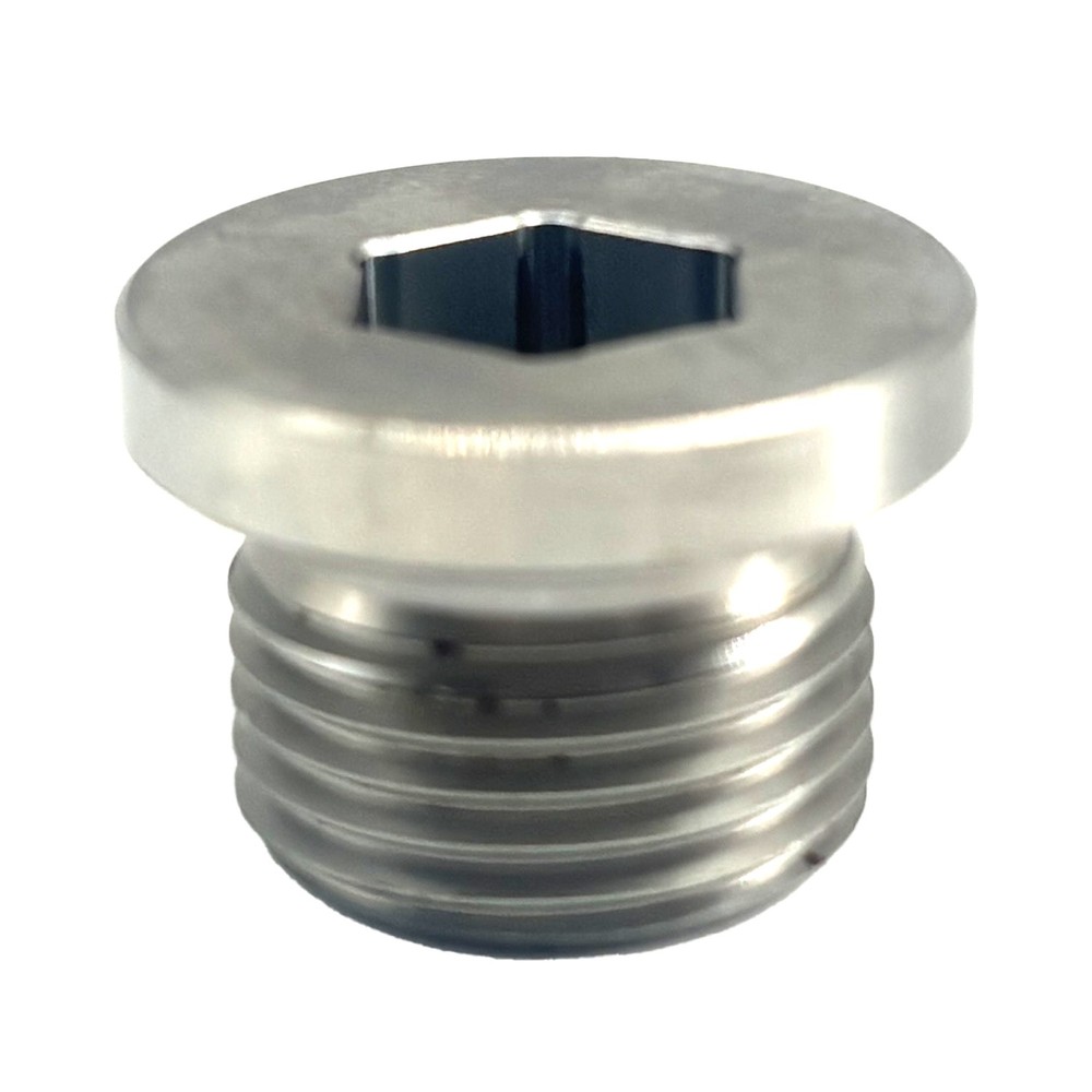 2 Pack Stainless O2 Sensor Weld-In Stepped Bung + Hex Plug Kit M18x1.5