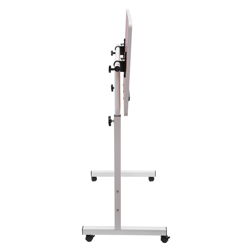 Adjustable Height Rolling Desk with Tilted Surface for Home and Office