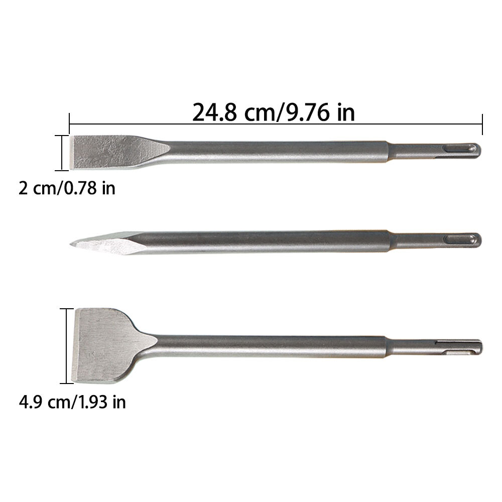 6-Piece SDS plus Chisel Set Concrete Drill Bit Set Rotary Hammer Bits