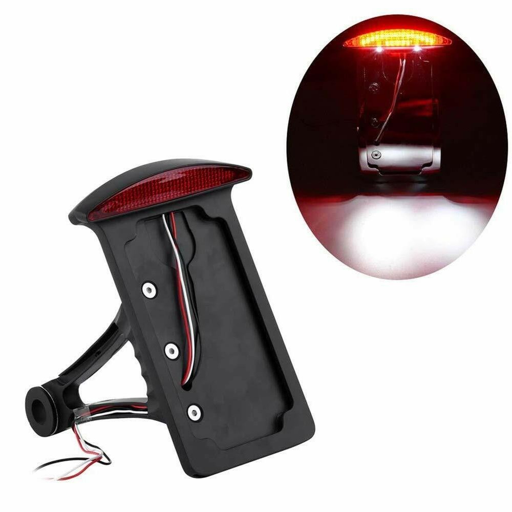 LED Vertical Axle Custom Relocation Side Mount License Plate Bracket Tail Light