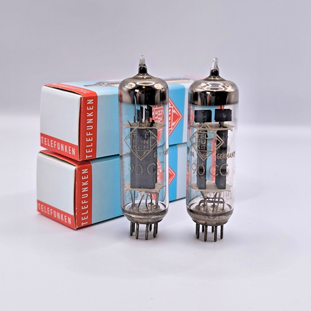 Telefunken E90CC, matched pair same codes, welded plate, ULM factory, year 1957