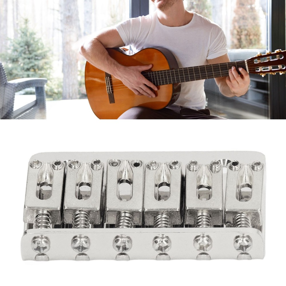 6 String Guitar Fixed Saddle Bridge Hardtail Top Loader Electric Guitar Saddle