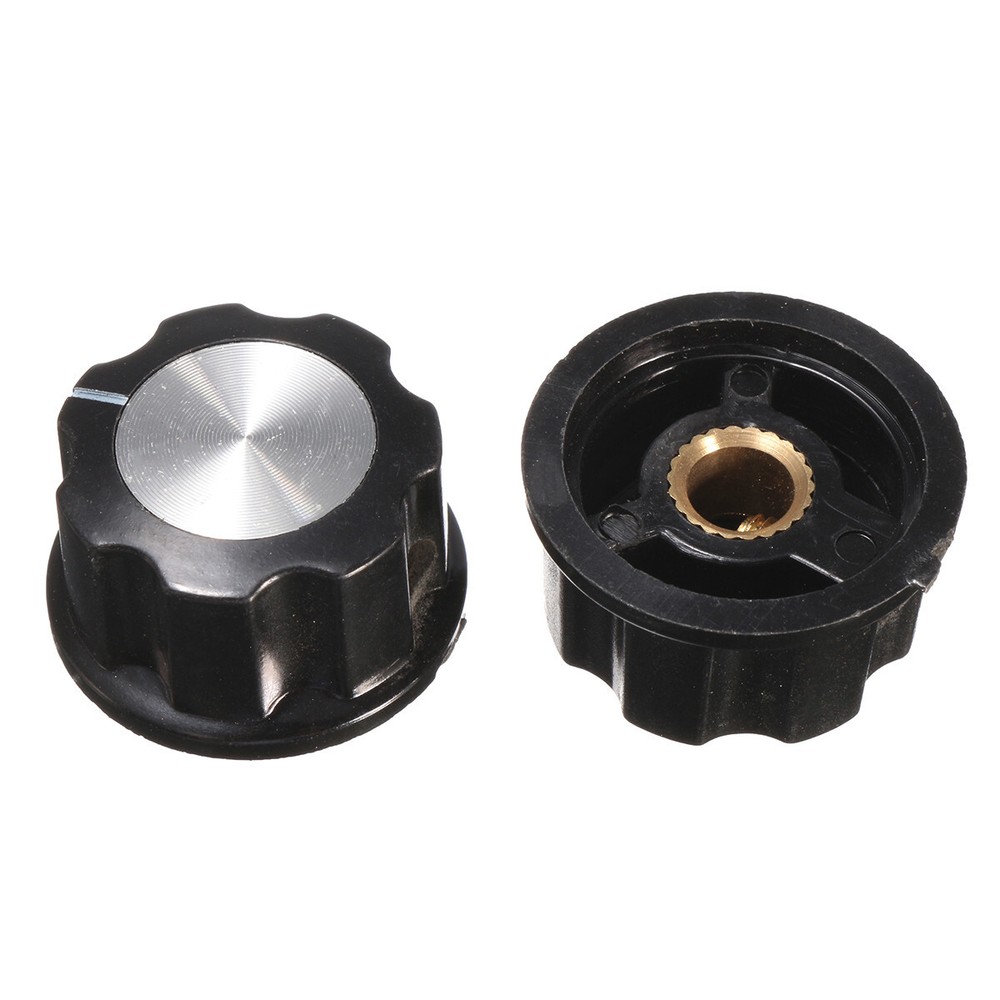 10x Rotary Potentiometer Knobs + Volume Amplifier Dial Hole 6mm Shaft