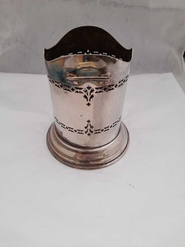 Edwardian silver plated wine holder