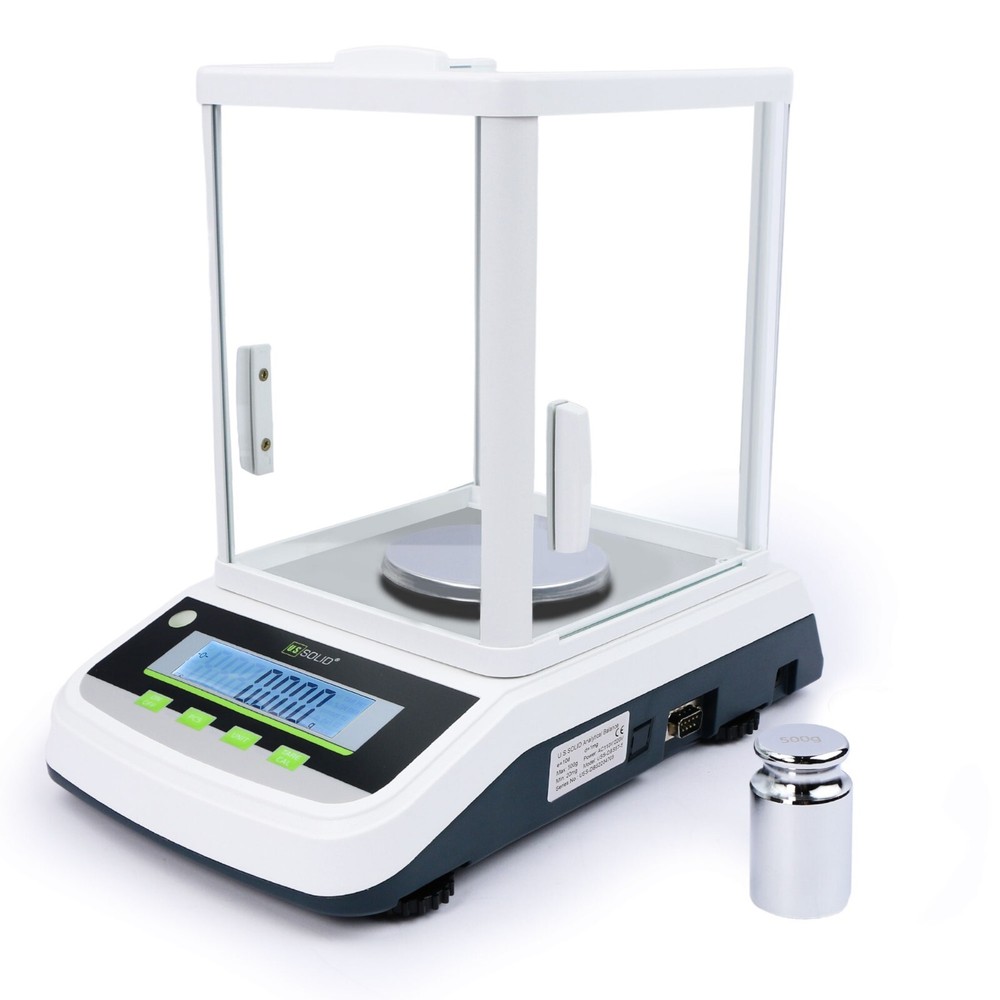 U.S. Solid Analytical Balance 200gx0.001g 1mg Lab Digital Precision Scale