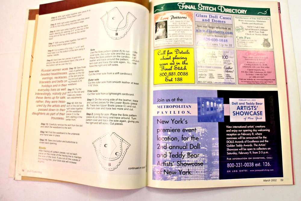 Doll Costuming with Patterns March 2002