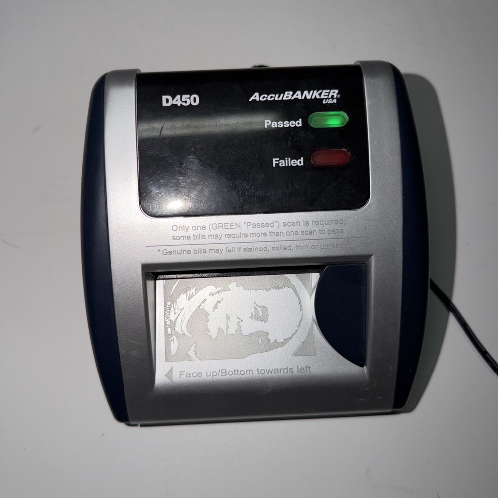 AccuBANKER ISA D450 Counterfeit Bill Detector w 5-Point Detection Methods TESTED