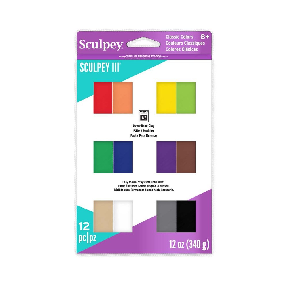 Sculpey III Polymer Clay Multipack 1oz 12/Pkg Classics