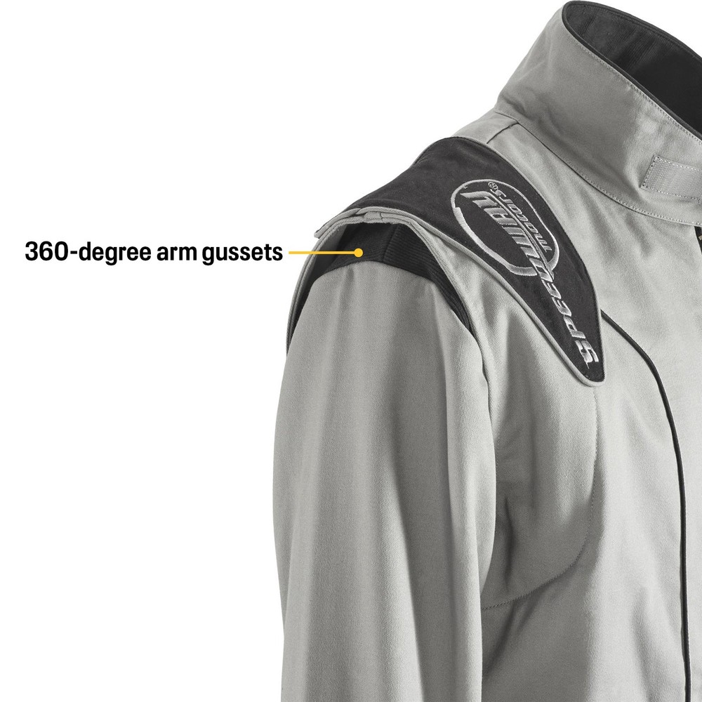Speedway Double-Layer SFI-5 Racing Suit Jacket, Black Large