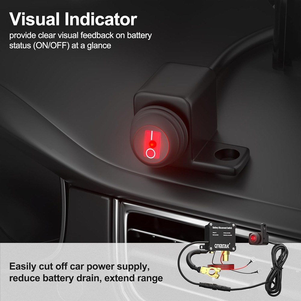 12V 250A Battery Disconnect Switch Kill Switch, Prevent Drain for...