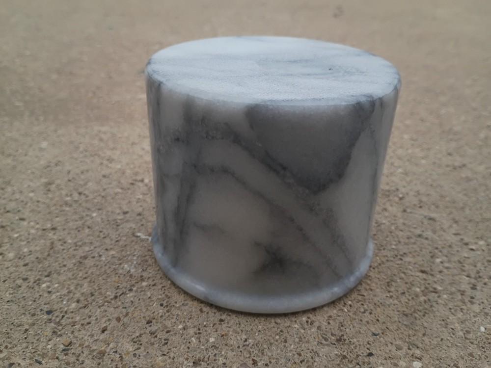 Marble Butter Keeper Crock 4.5" with Lid NICE!