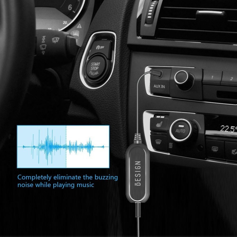 Mini Ground Loop Noise Isolator with 3.5mm Cable - Clear Audio Solution