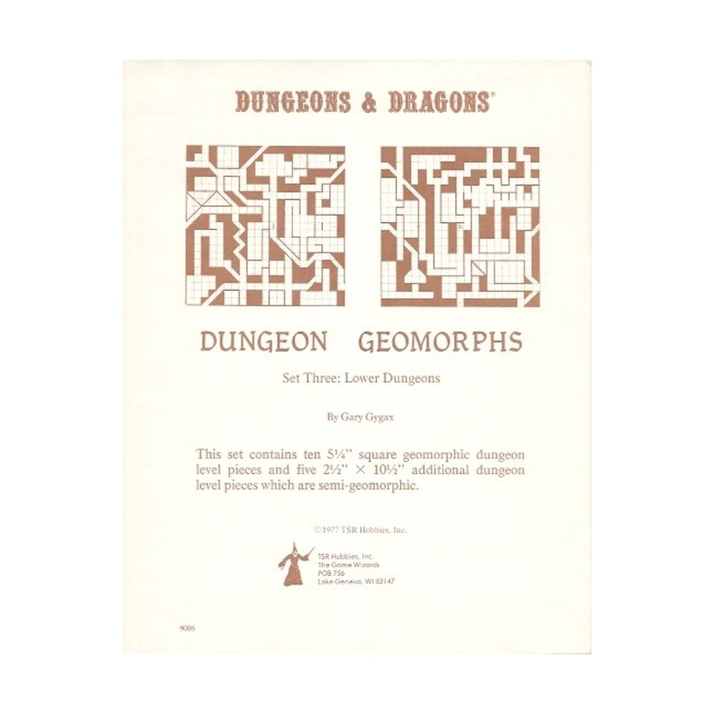 TSR Basic D&D  Dungeon Geomorphs Set #3 - Lower Dungeons (3rd, Wizard  Bag Fair