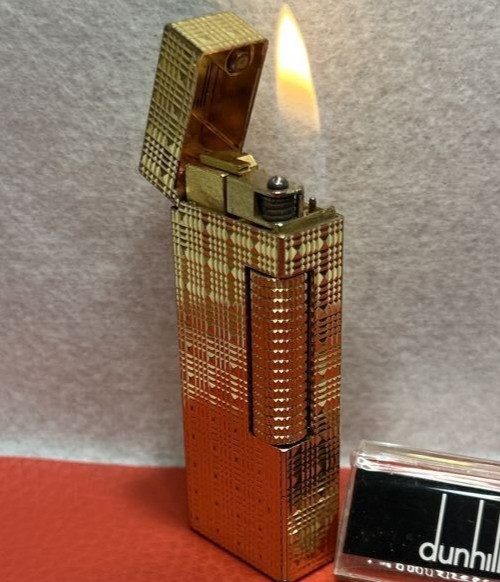 Overhauled Dunhill Rollagas lighter Gold without box