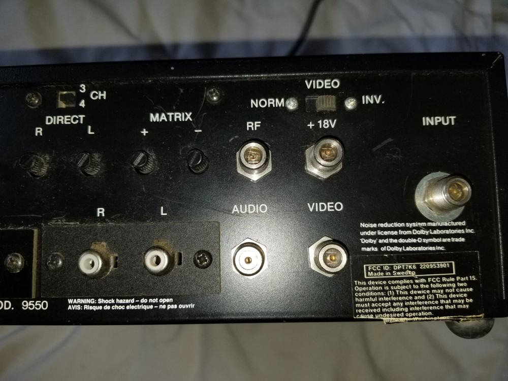 Luxor Satellite Controlled Receiver 9550 Untested but Powers On