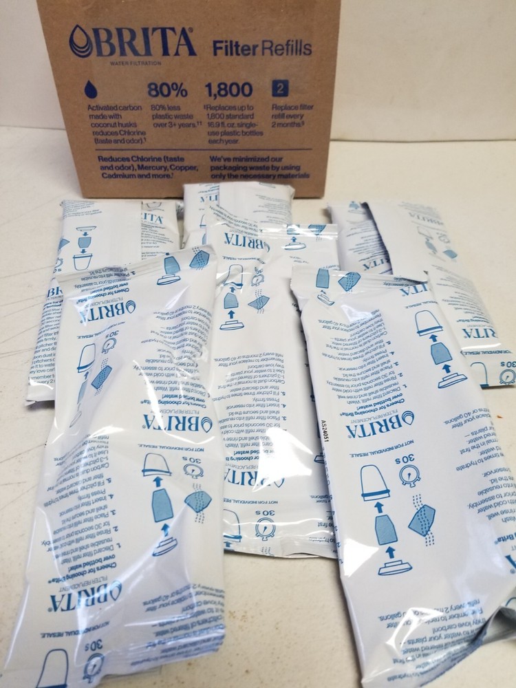 6-Pack Brita Refillable Filter Refill Packs for Pitchers & Dispensers