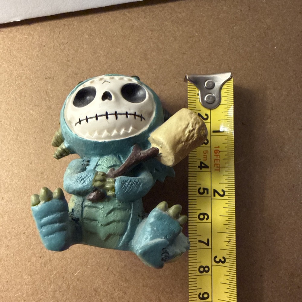 Furrybones Figurine 'Scorchie'. Summit Collection Skeleton Marshmallow