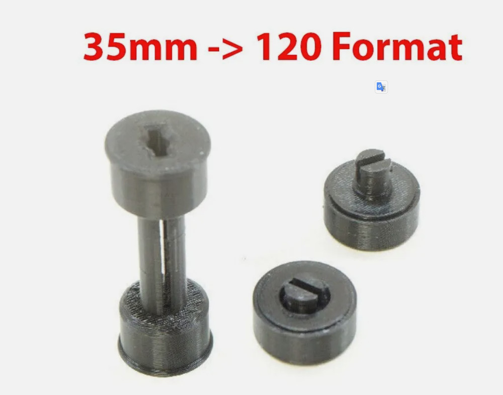 35mm to 120 Medium Format Camera Film Spool Adapter Kit 3D Printed