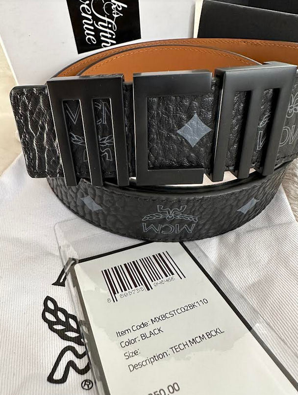 Black MCM Tech Belt Unisex